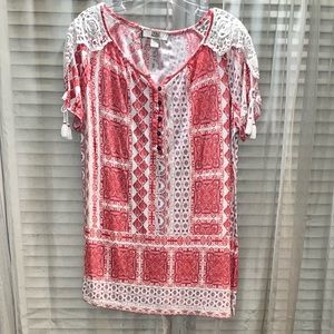 VINTAGE AMERICA BLUES Women’s Boho Top. Sz M.